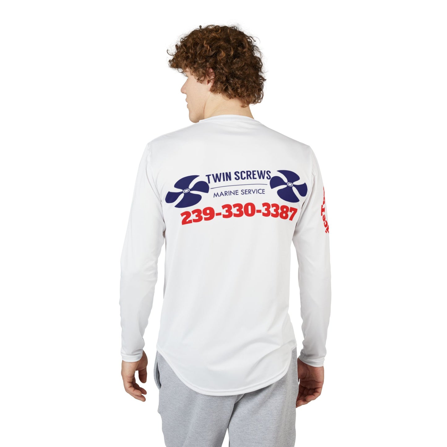 Men's UV Protection Long Sleeve Shirt – Soccer Emblem Sleeve Performance Top