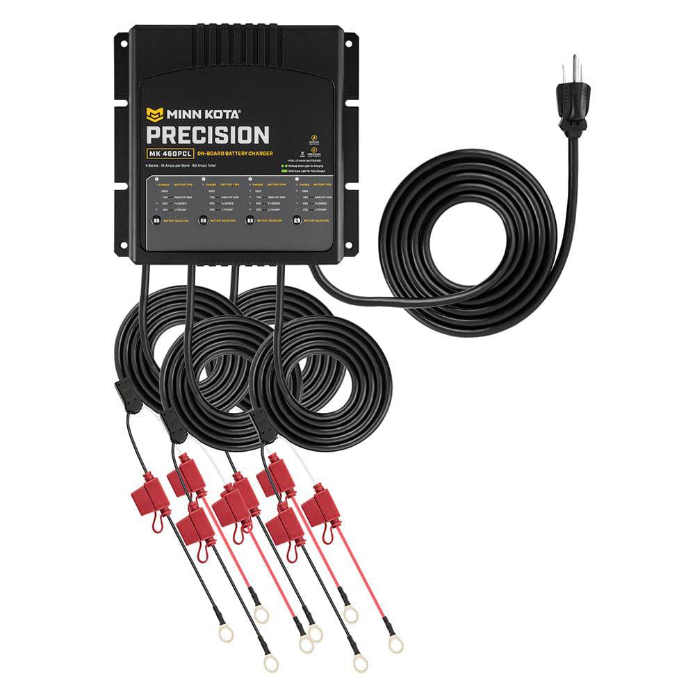 Minn Kota On-Board Precision Charger MK-460 PCL 4 Bank x 15 AMP LI Optimized Charger [1834604] - Twin Screws Marine Service