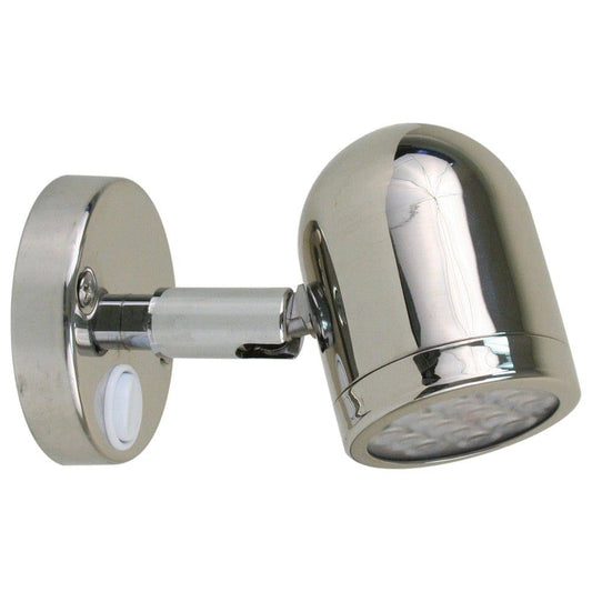 Scandvik LED 304 Stainless Steel LED Reading Light - 8-30V [19053P] - Twin Screws Marine Service