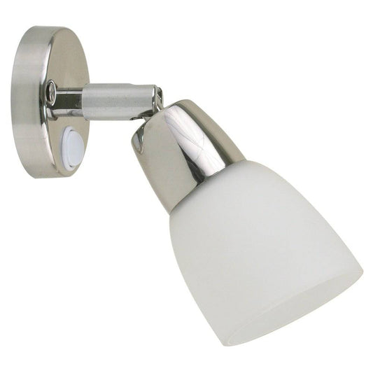 Scandvik SS Reading Light w/Frosted Glass Shade - 10-30V [41365P] - Twin Screws Marine Service