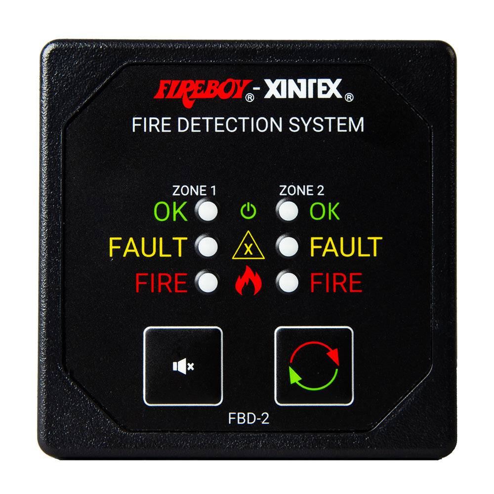 Fireboy-Xintex Two Zone Detection  Alarm Panel - 2-5/8" Display - 12/24V DC [FBD-2-R] - Twin Screws Marine Service