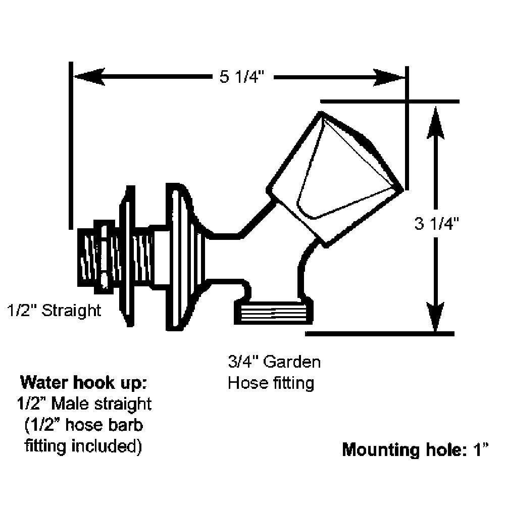 Scandvik SS Washdown Spigot [10187P] - Twin Screws Marine Service