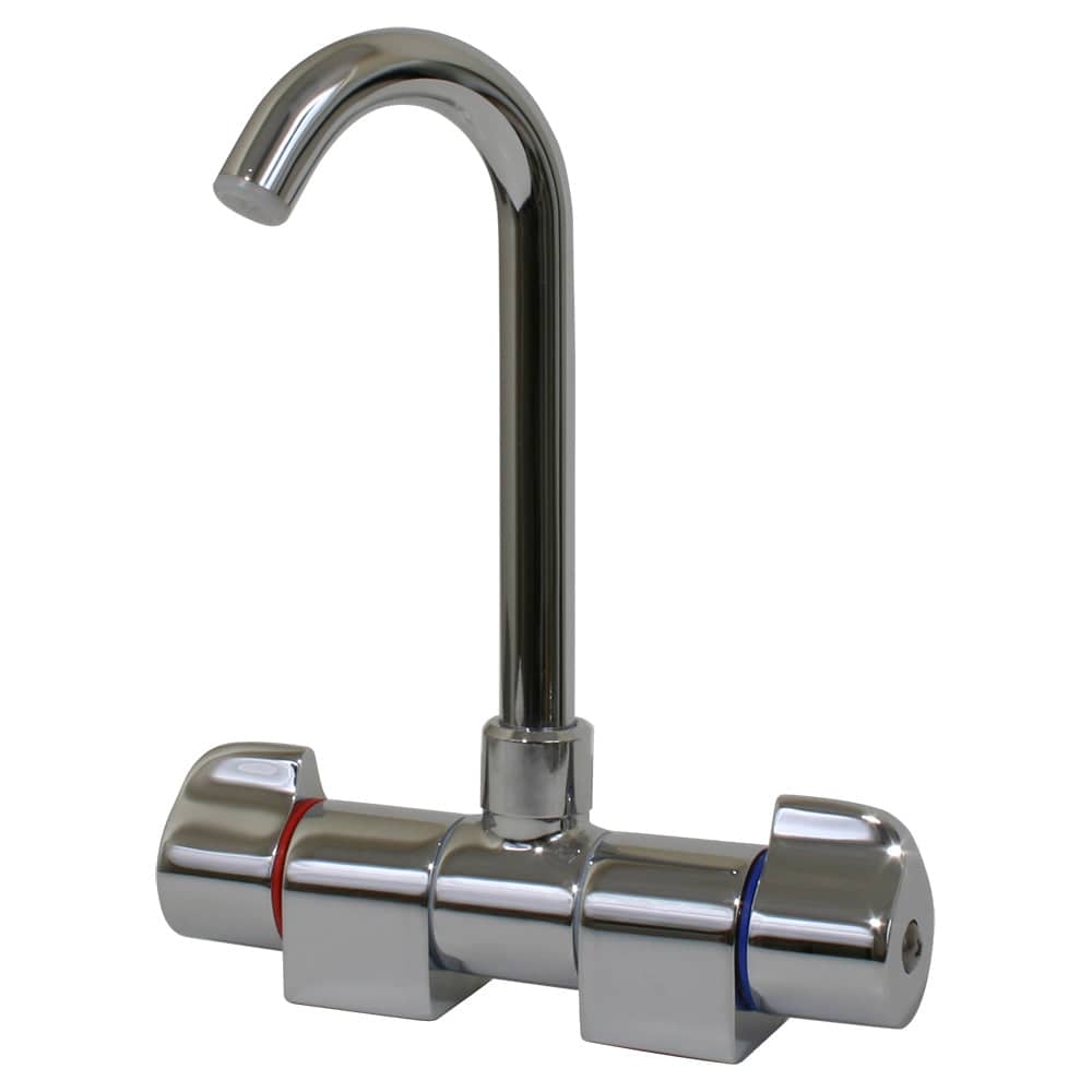 Scandvik Chrome Folding Spout Mixer [10474P] - Twin Screws Marine Service