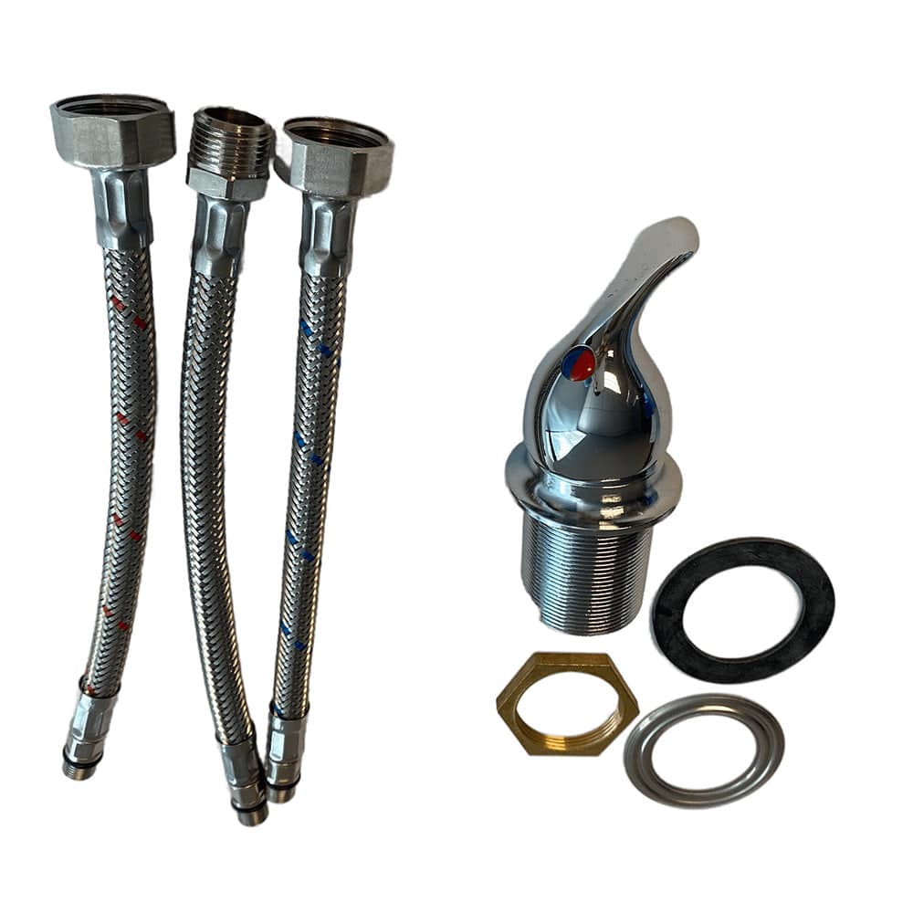 Scandvik Chrome Compact Shower Control Mixer - Single Lever [10500P] - Twin Screws Marine Service