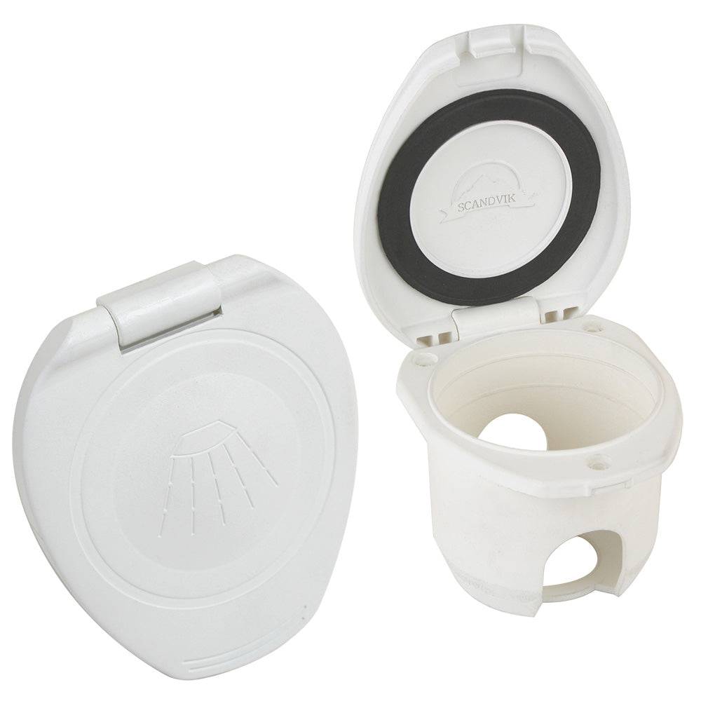 Scandvik Replacement White Cup  Cap f/Recessed Shower [12104P] - Twin Screws Marine Service