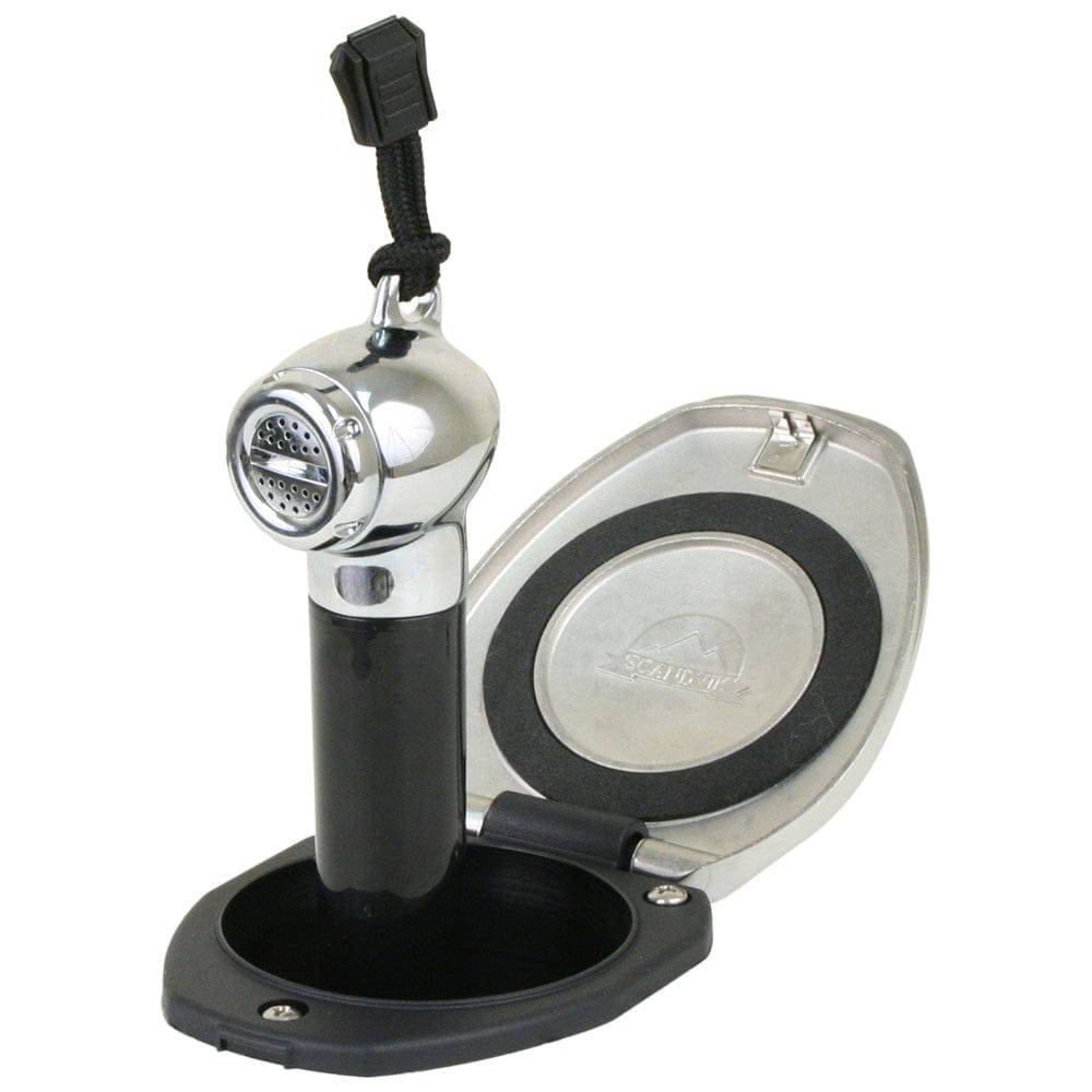 Scandvik Black  SS Recessed Transom Shower Handle/Hose - Vertical/Horizontal Mount - 6 Hose [12124P] - Twin Screws Marine Service