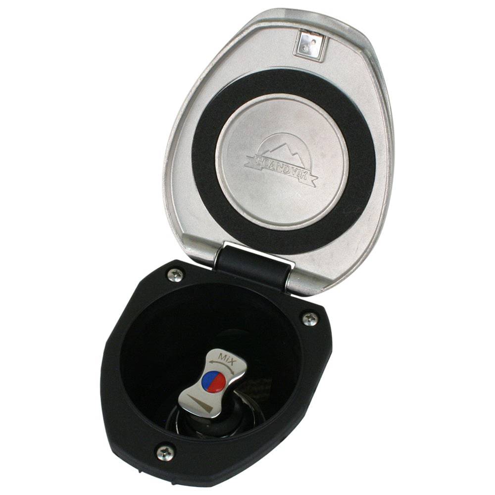 Scandvik Recessed T-Handle Mixing Valve - SS w/Black Cup [12127] - Twin Screws Marine Service