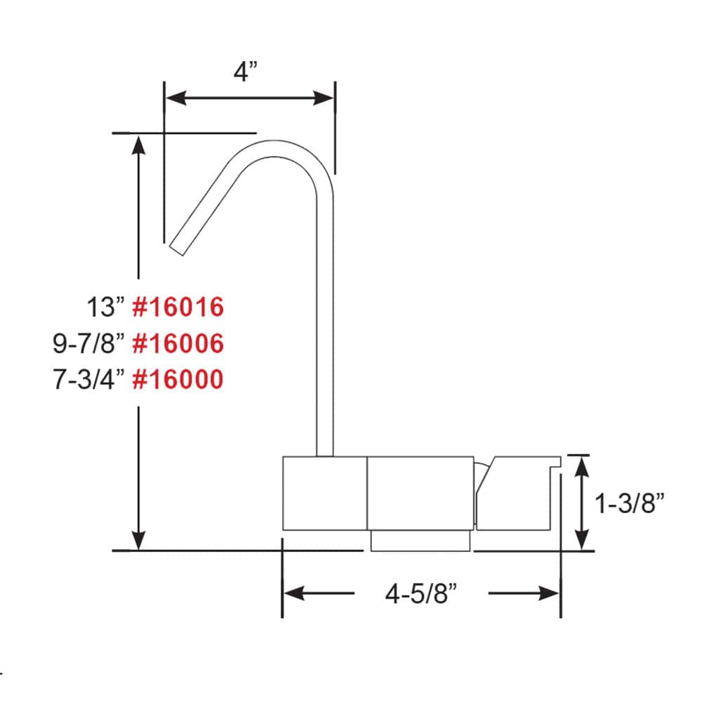 Scandvik Geometric Style Fold Down Mixer - 7.75" Height [16000] - Twin Screws Marine Service