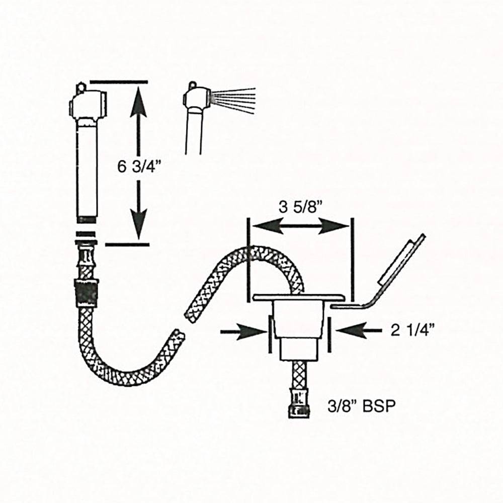 Scandvik Recessed Transom Shower w/6 Hose - White [10055P] - Twin Screws Marine Service