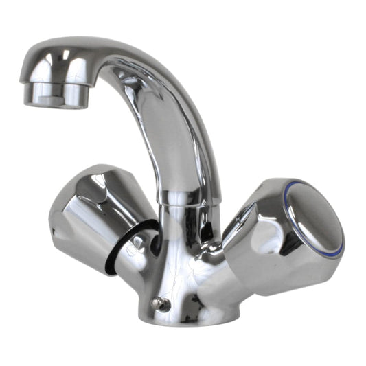 Scandvik Heavy-Duty Basin Mixer - Chrome Plated [10410P] - Twin Screws Marine Service