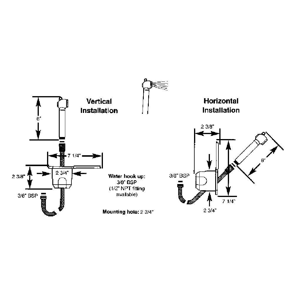 Scandvik Recessed Shower w/6 White Hose - Push-Button [12106P] - Twin Screws Marine Service