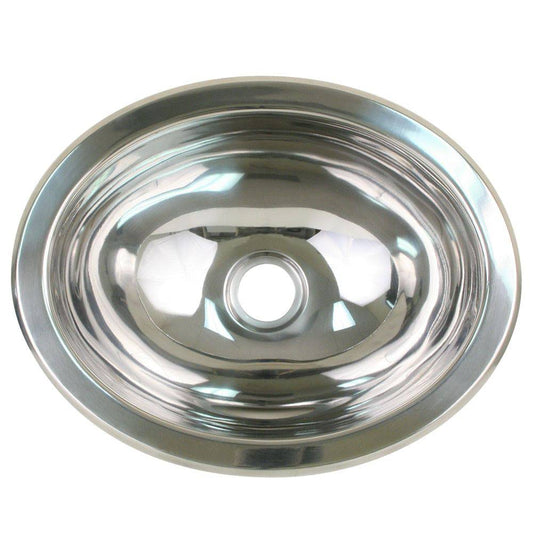 Scandvik Polished SS Oval Sink - 13.25" x 10.5" [10280] - Twin Screws Marine Service