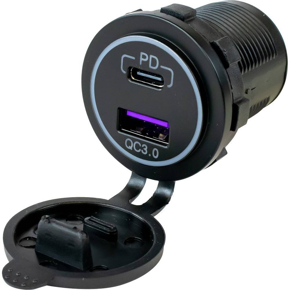 Sea-Dog USB 3.0  USB-C Power Socket w/Out Light [426510-1] - Twin Screws Marine Service