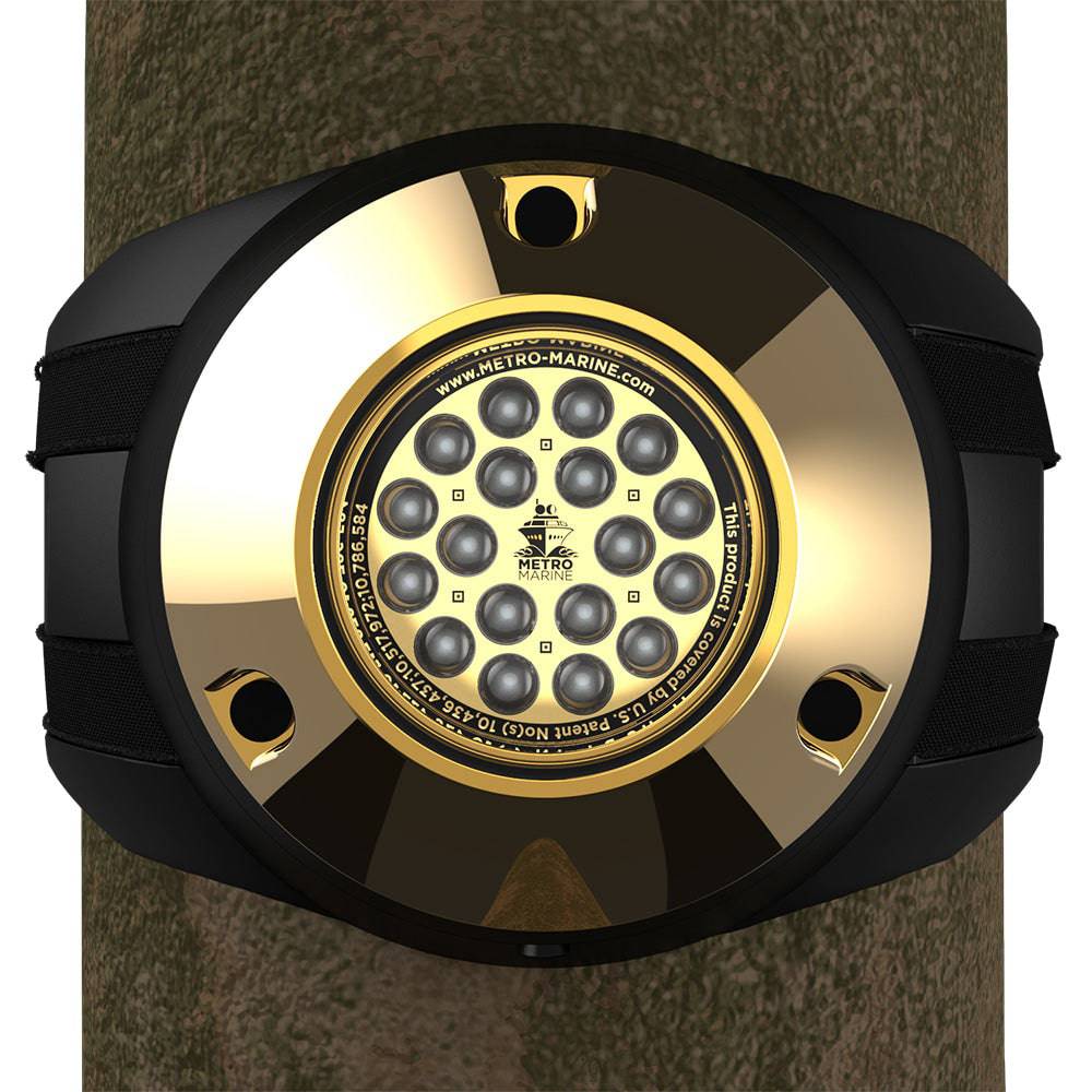 Metro Marine High-Output Piling Mount Underwater Light w/Intelligent Monochromatic LEDs - Aqua, 90 Beam [F-PMR1-A3-90] - Twin Screws Marine Service
