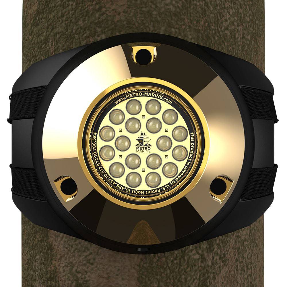 Metro Marine High-Output Piling Mount Underwater Light w/Intelligent Monochromatic LEDs - White, 45 Beam [F-PMR1-W3-45] - Twin Screws Marine Service