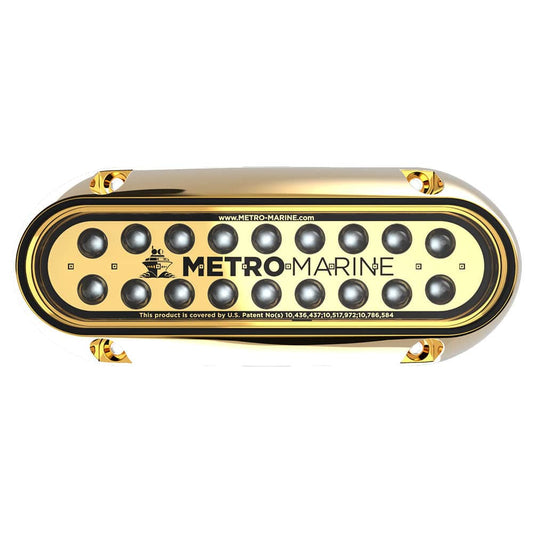 Metro Marine High-Output Elongated Underwater Light w/Intelligent Monochromatic LEDs - Aqua, 45 Beam [F-BME1-H-A3-45] - Twin Screws Marine Service