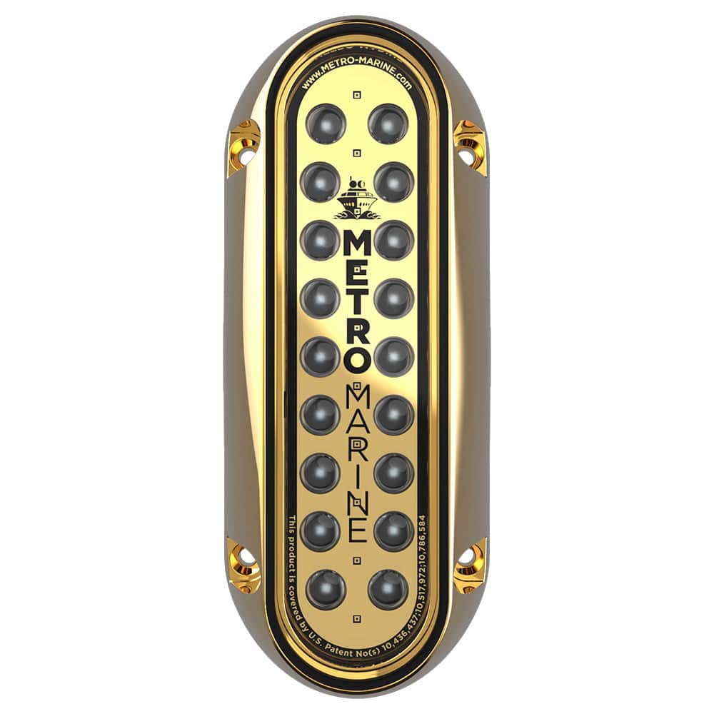 Metro Marine High-Output Elongated Vertical Mount Light w/Intelligent Monochromatic LEDs - Blue, 90 Beam [F-BME1-V-B3-90] - Twin Screws Marine Service