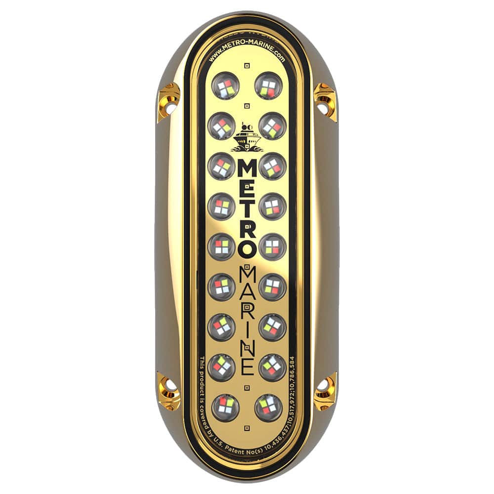 Metro Marine High-Output Elongated Vertical Mount Light w/Intelligent Full Spectrum LEDs - RGBW, 90 Beam [F-BME1-V-FS-90] - Twin Screws Marine Service