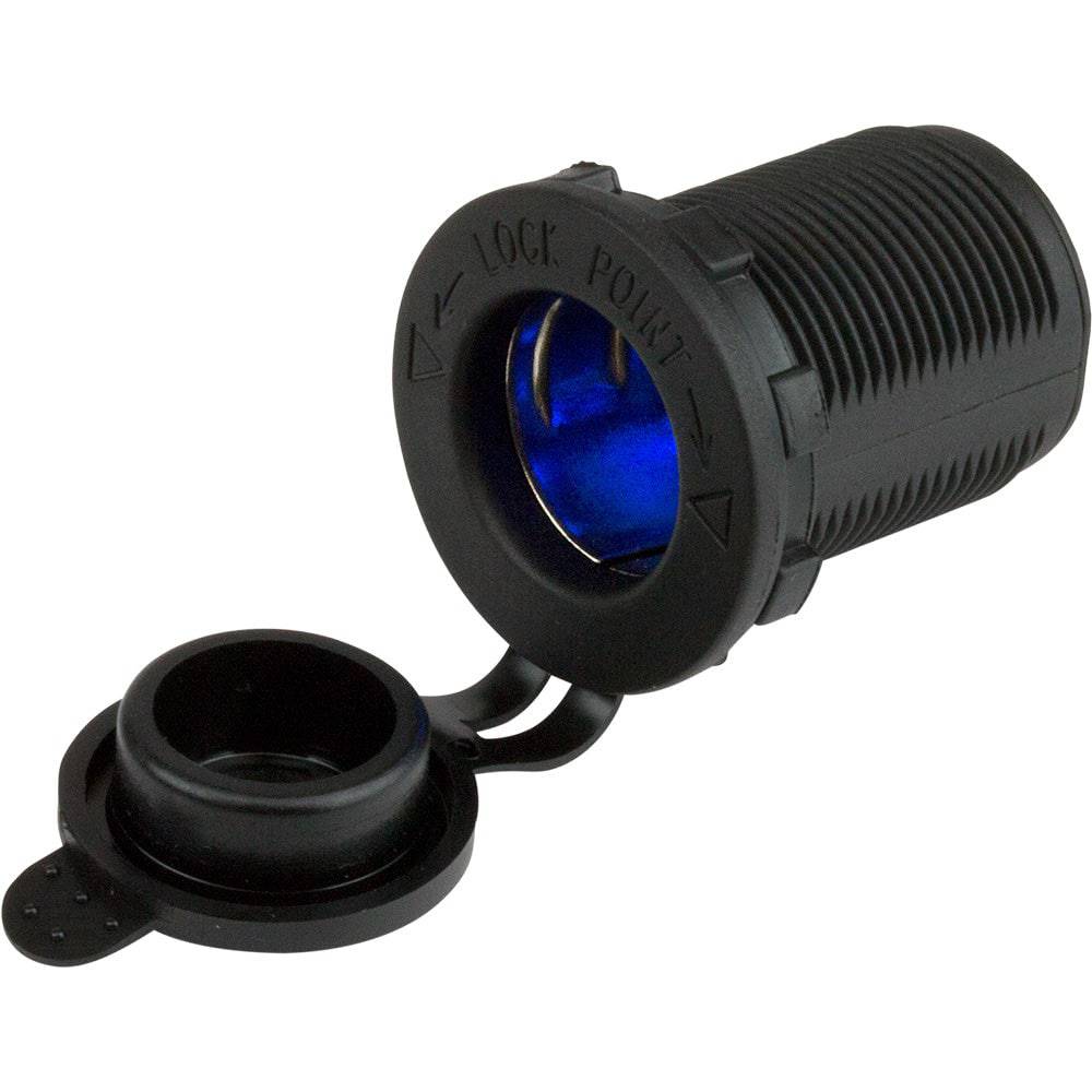 Sea-Dog 12V Power Socket w/Blue LEDs [426127-1] - Twin Screws Marine Service
