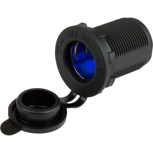 Sea-Dog 12V Power Socket w/Blue LEDs [426127-1] - Twin Screws Marine Service