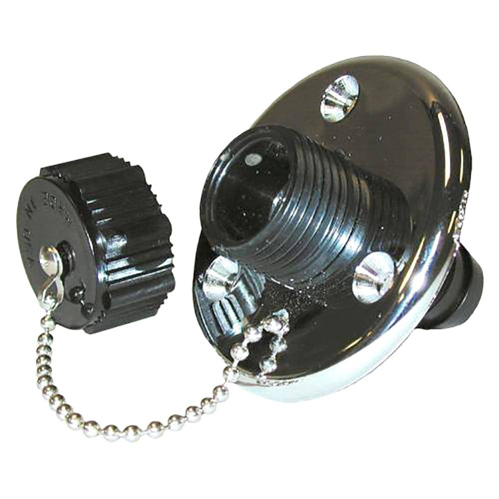T-H Marine Washdown Valve w/Chrome Base [WDV-1CP-DP] - Twin Screws Marine Service
