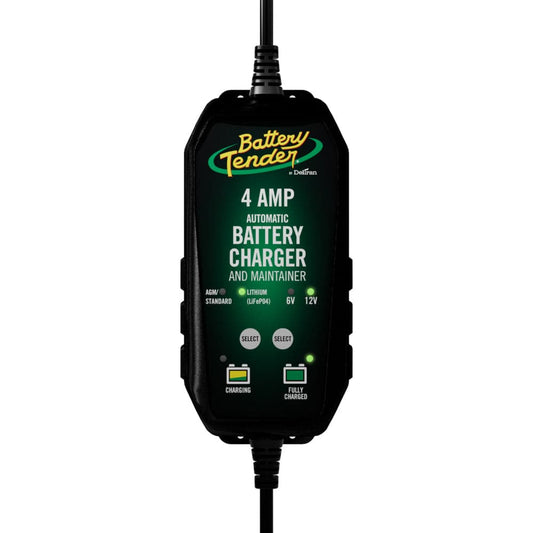 Battery Tender 6V/12V, 4A Lead Acid  Lithium Selectable Battery Charger [022-0209-BT-WH] - Twin Screws Marine Service