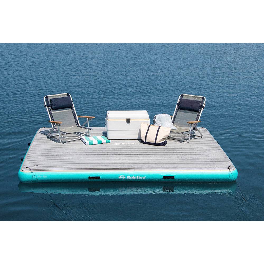 Solstice Watersports 10 x 8 Luxe Dock w/Traction Pad  Ladder [38810] - Twin Screws Marine Service