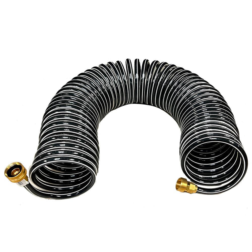 Trident Marine Coiled Wash Down Hose w/Brass Fittings - 15 [167-15] - Twin Screws Marine Service