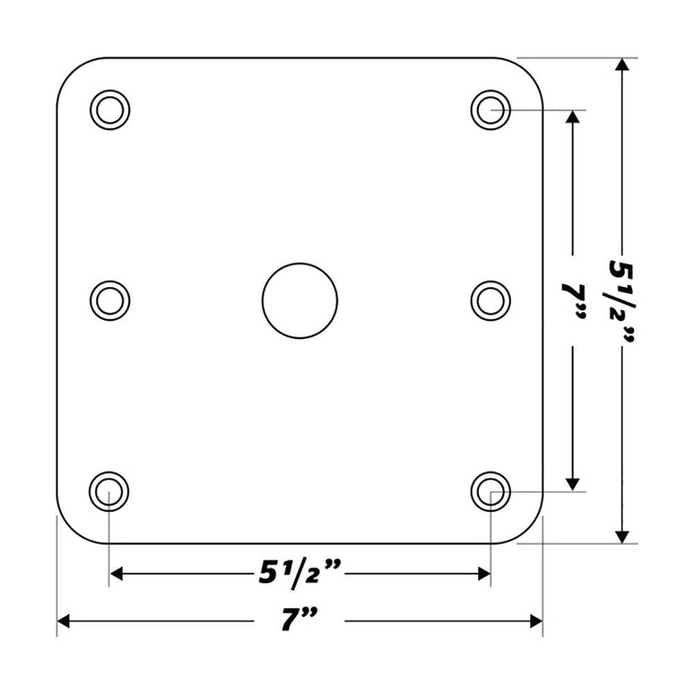 Wise - KingPin 7" x 7" Base Plate Only [8WD2000-2] - Twin Screws Marine Service