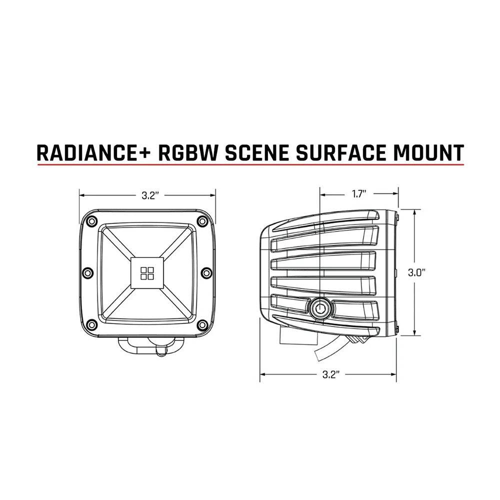 RIGID Industries Radiance Scene - RGBW - Surface Mount - Pair [682053] - Twin Screws Marine Service
