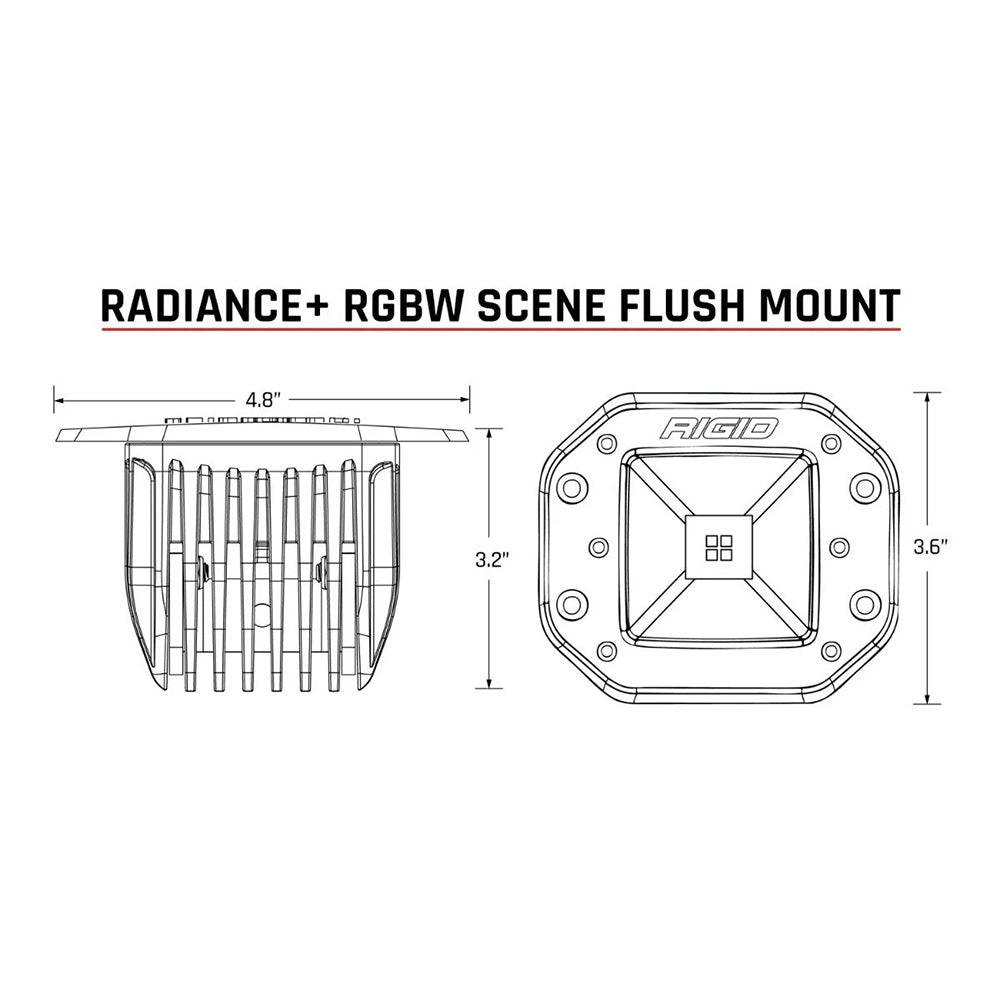 RIGID Industries Radiance Scene - RGBW - Flush Mount - Pair [682153] - Twin Screws Marine Service