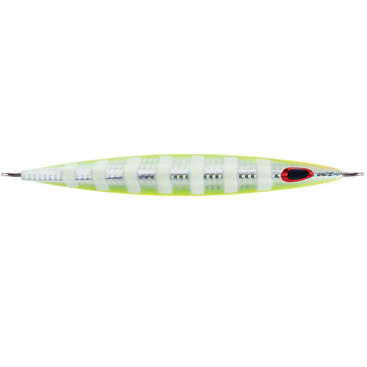 Williamson Kensaki 280 Jig - 7.25" - 9-7/8oz - UV Chartreuse Glow Zebra [KSJ280UVCGZ] - Twin Screws Marine Service