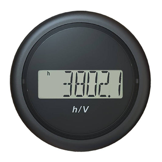 Veratron 52MM (2-1/16") ViewLine Hour Counter-Voltmeter - Black [B00005302] - Twin Screws Marine Service