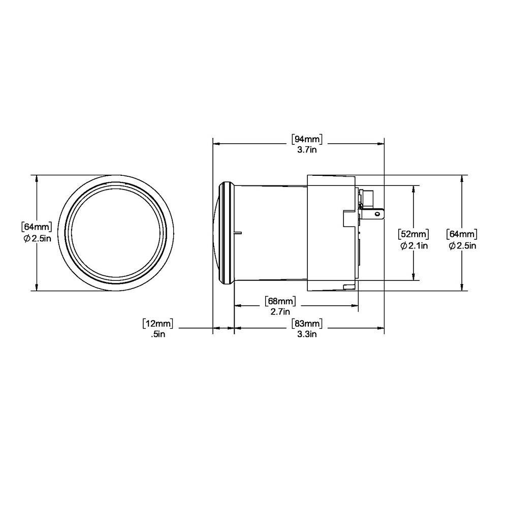 Ritchie X-23WW RitchieSport Compass - Dash Mount - White/Black [X-23WW] - Twin Screws Marine Service