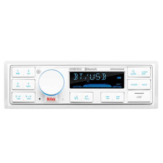 Boss Audio MR500UAB Single Din Bluetooth MP3/WMA/AM/FM/USB Marine Radio [MR500UAB] - Twin Screws Marine Service