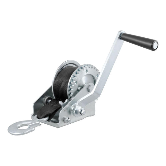 CURT Hand Crank 900 lb. Winch w/15 Strap  6-1/2" Handle [29433] - Twin Screws Marine Service