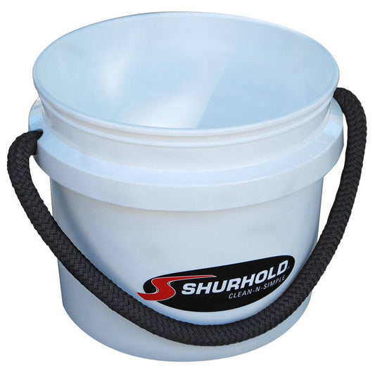 Shurhold Worlds Best Rope Handle Bucket - 3.5 Gallon - White [2431] - Twin Screws Marine Service