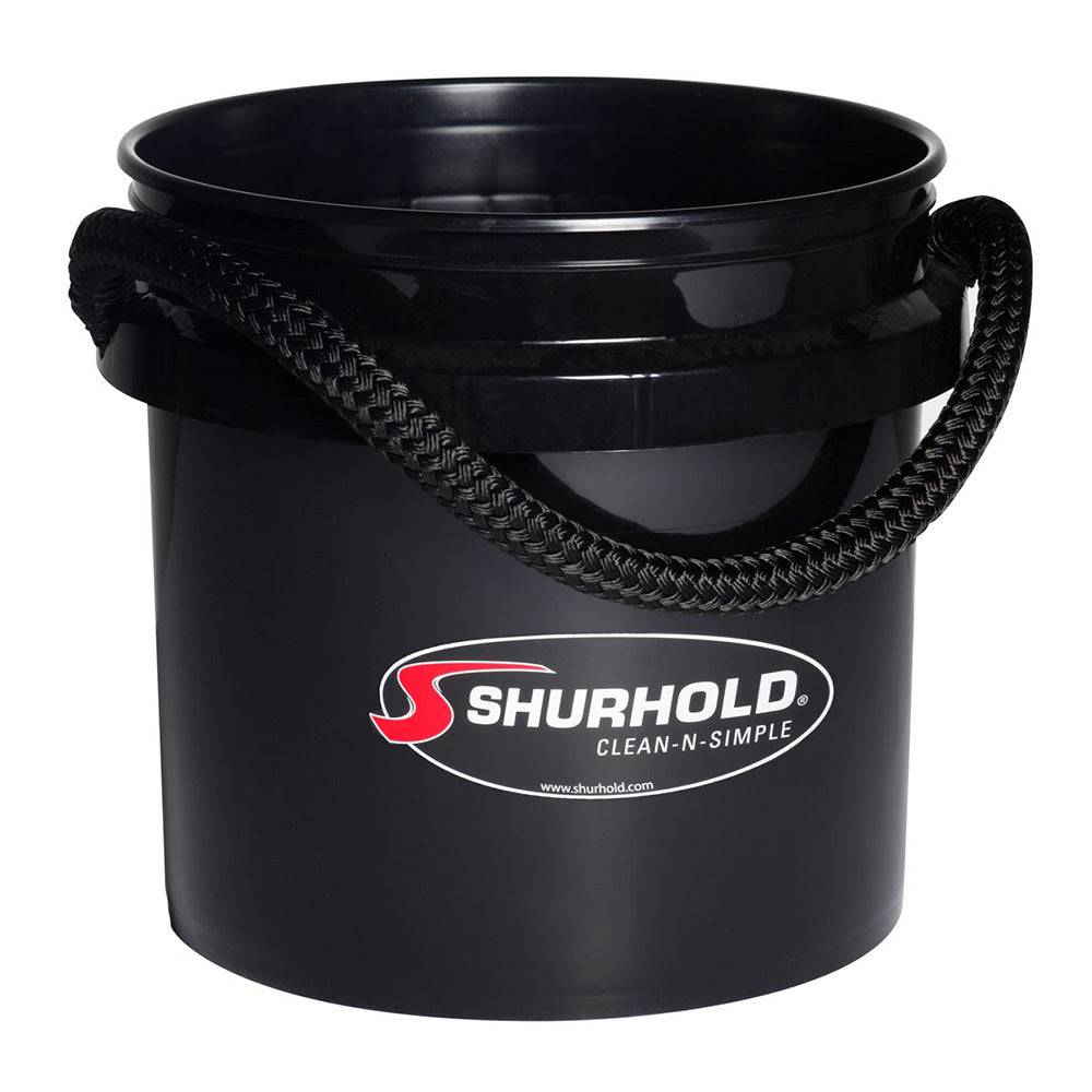 Shurhold Worlds Best Rope Handle Bucket - 3.5 Gallon - Black [2432] - Twin Screws Marine Service