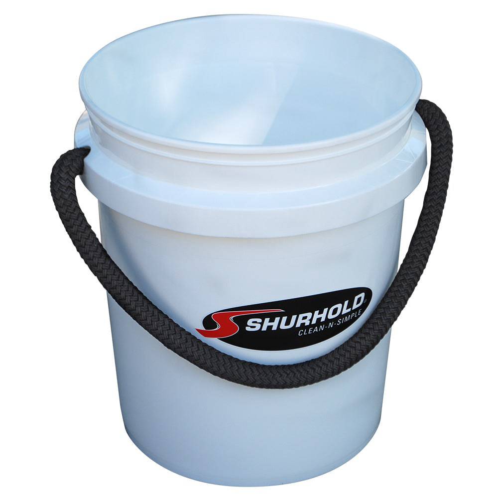 Shurhold Worlds Best Rope Handle Bucket - 5 Gallon - White [2451] - Twin Screws Marine Service