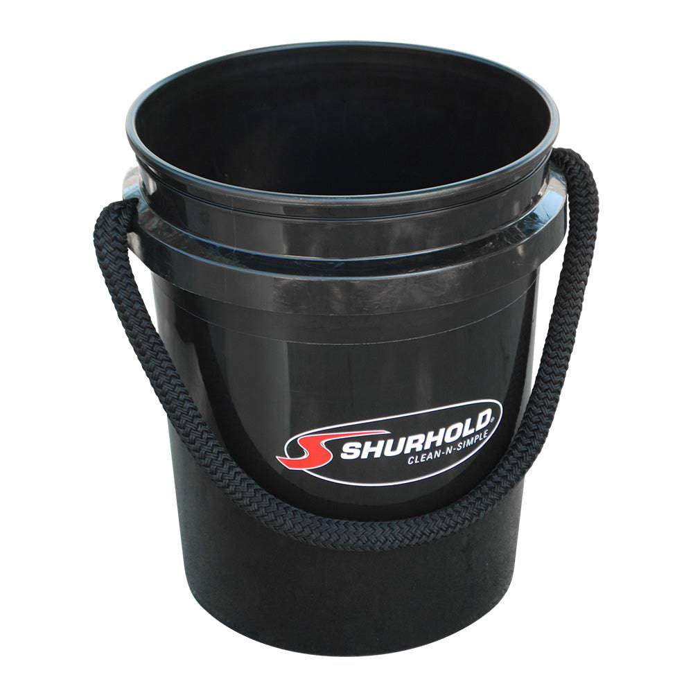 Shurhold Worlds Best Rope Handle Bucket - 5 Gallon - Black [2452] - Twin Screws Marine Service