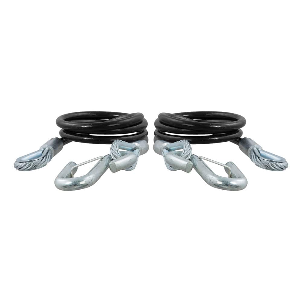 CURT 44-1/2" Safety Cables w/2 Snap Hooks - 5,000 lbs. - Vinyl Coated - 2 Pack [80151] - Twin Screws Marine Service