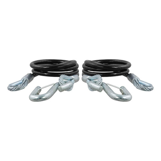 CURT 44-1/2" Safety Cables w/2 Snap Hooks - 5,000 lbs. - Vinyl Coated - 2 Pack [80151] - Twin Screws Marine Service