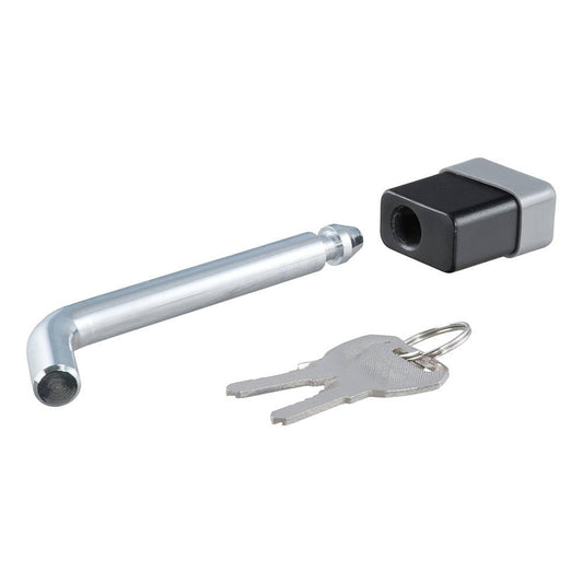 CURT 5/8" Hitch Lock - 2", 2-1/2", or 3" Receiver - Deadbolt - Chrome [23021] - Twin Screws Marine Service