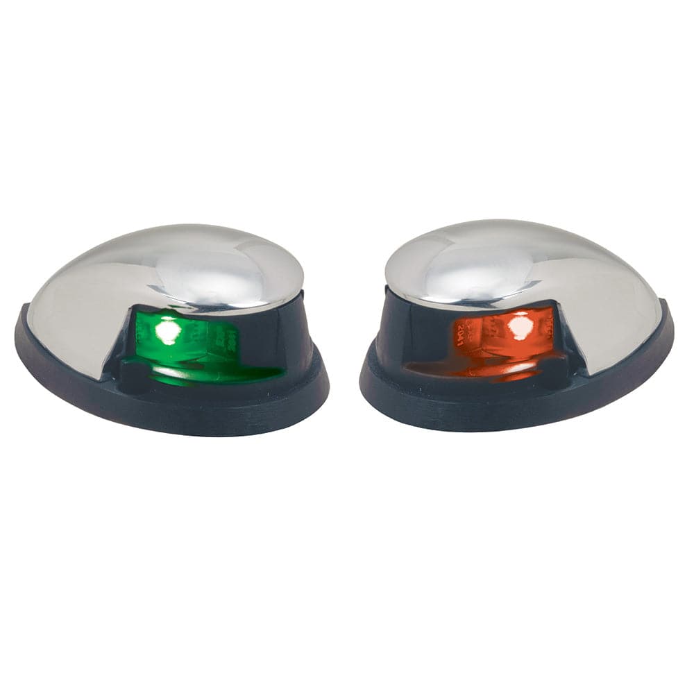 Perko Red/Green Horizontal Mount Side Lights - Pair - Chrome Plated Zinc [0648DP0CHR] - Twin Screws Marine Service