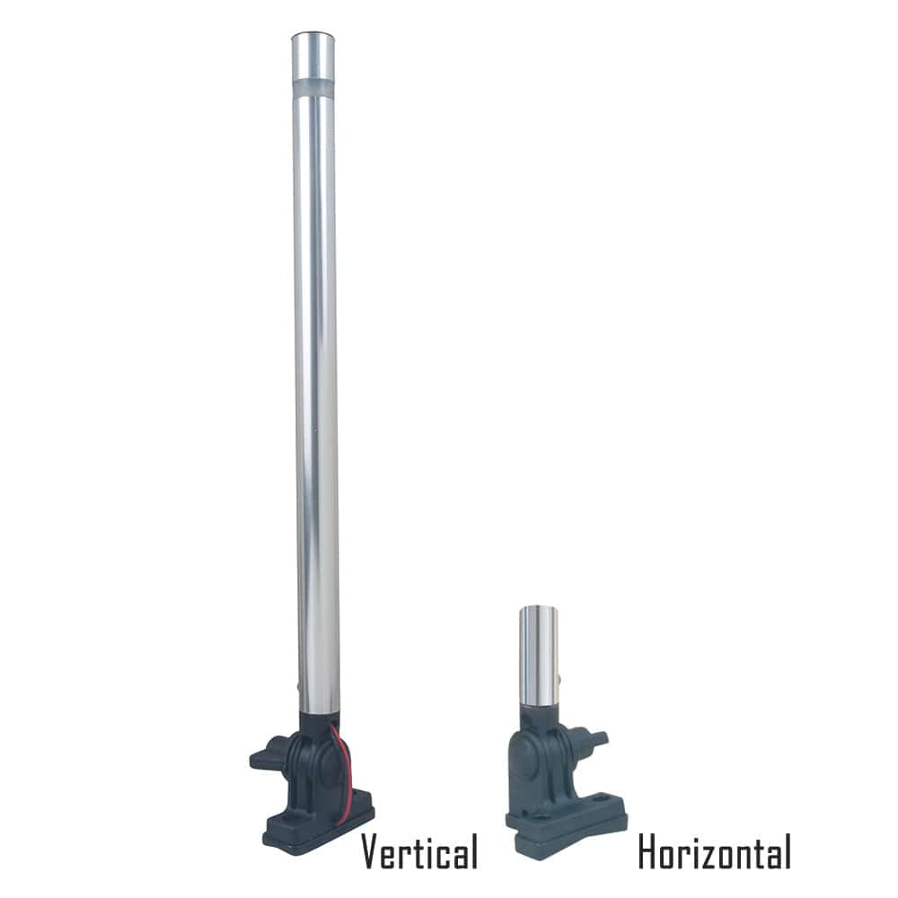 Perko 24" Folding Mount Pole Light - White All Round Light [1670DP2ALU] - Twin Screws Marine Service