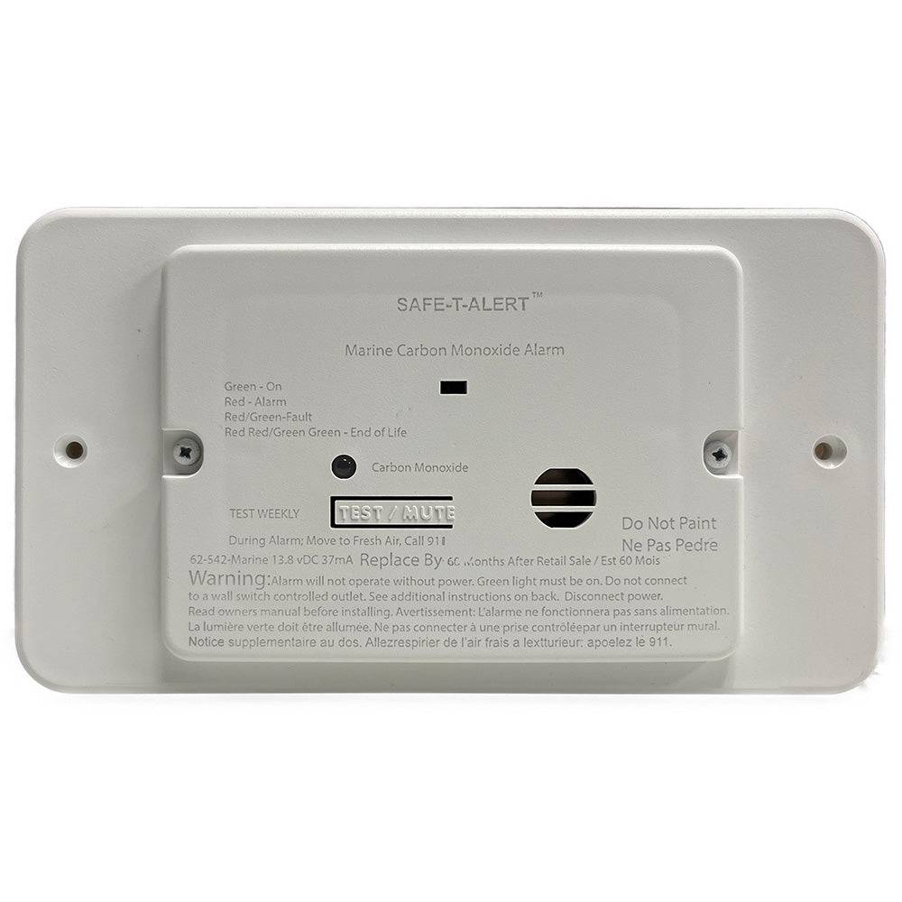 Safe-T-Alert 62 Series Marine Carbon Monoxide - Flush Mount - White - 12V w/Trim Ring [62-542-TR-WT-M] - Twin Screws Marine Service