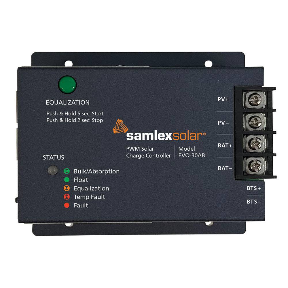 Samlex Solar Charge Controller - 12/24 PWM - 30 AMP [EVO-30AB] - Twin Screws Marine Service