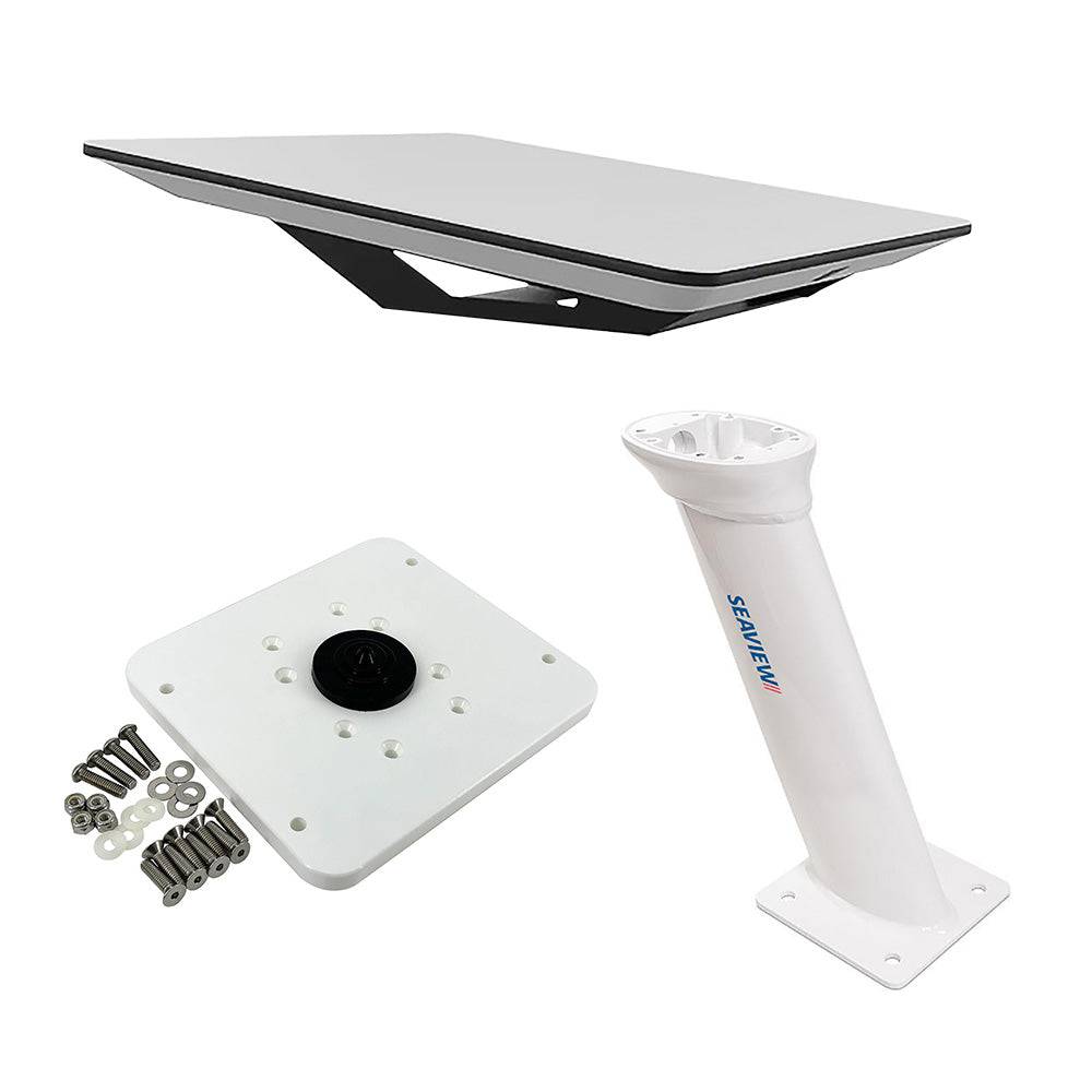 KVH Starlink Flat Panel Kit w/16" Seaview Pedestal Mount  ADASTLKA Starlink Top Plate [72-1048-SV16] - Twin Screws Marine Service