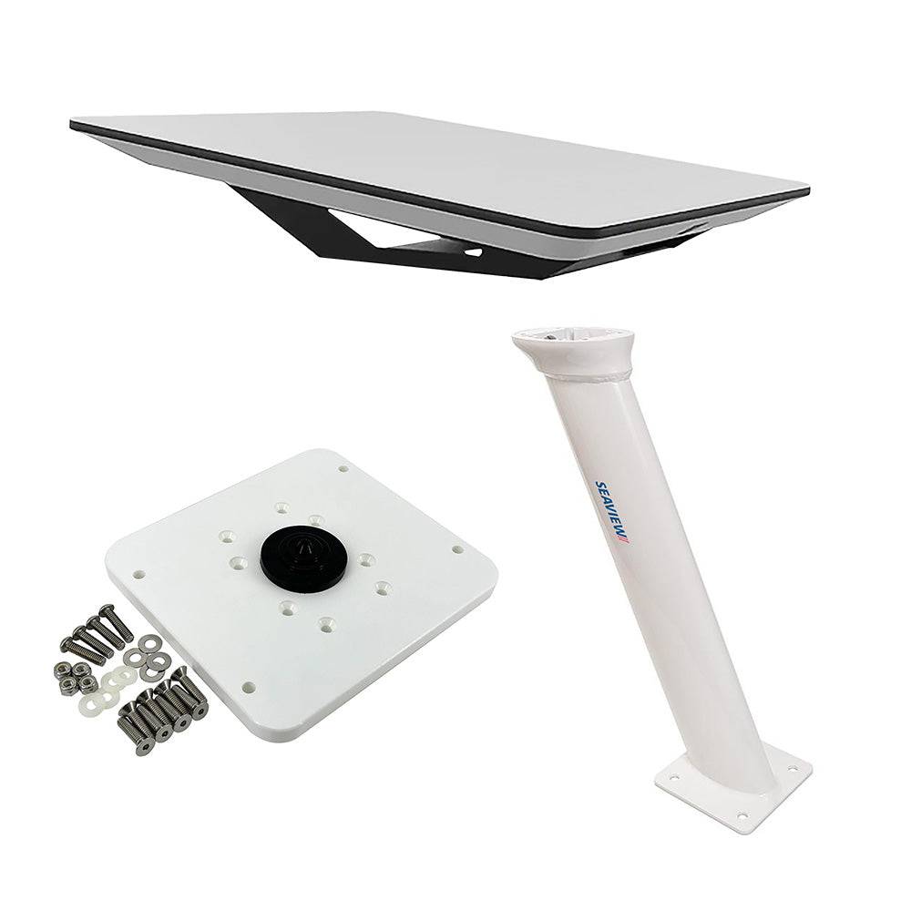 KVH Starlink Flat Panel Kit w/24" Seaview Pedestal Mount  ADASTLKA Starlink Top Plate [72-1048-SV24] - Twin Screws Marine Service