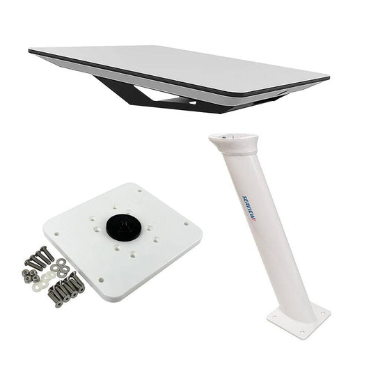 KVH Starlink Flat Panel Kit w/24" Seaview Pedestal Mount  ADASTLKA Starlink Top Plate [72-1048-SV24] - Twin Screws Marine Service